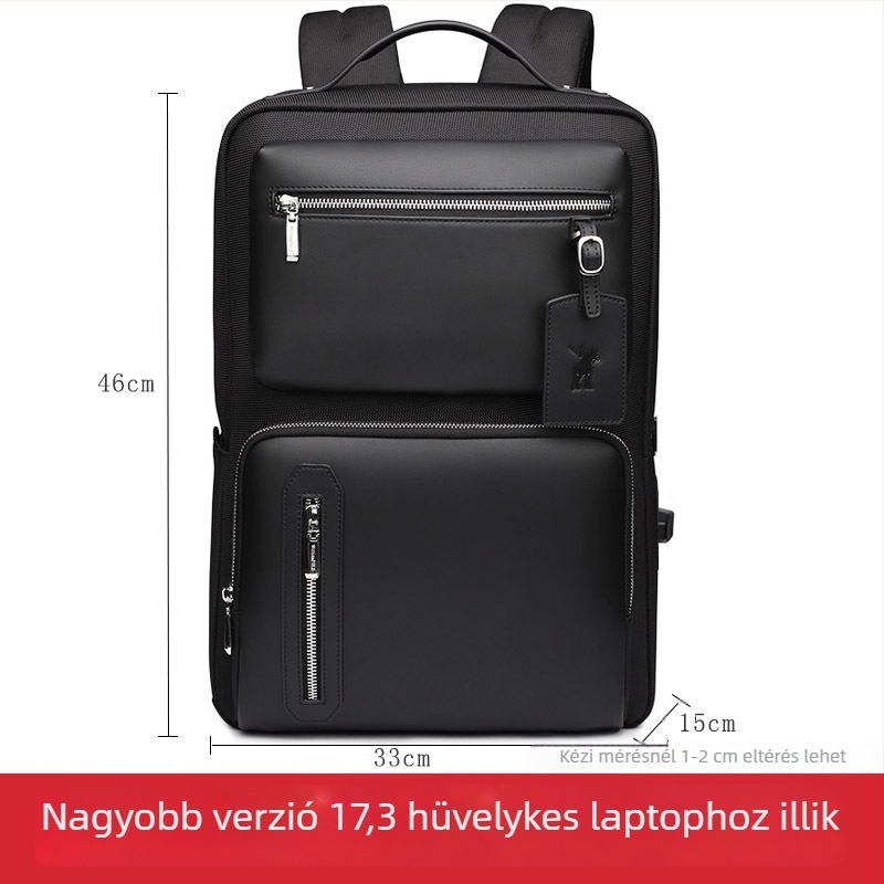 WilliamPolo férfi PU bőr laptop hátizsák üzleti utazáshoz – 20–35L, mindennapi üzleti használat