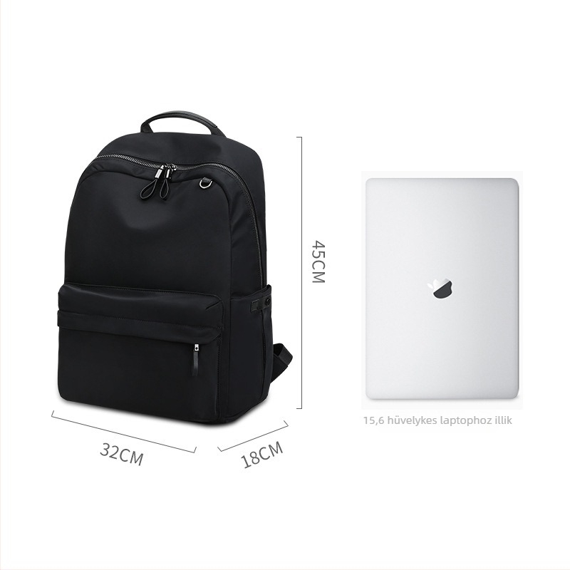 Uniszex nylon hátizsák, 20–35 L kapacitás, vízálló, 15 hüvelykes laptop számára, városi minimalist dizájn