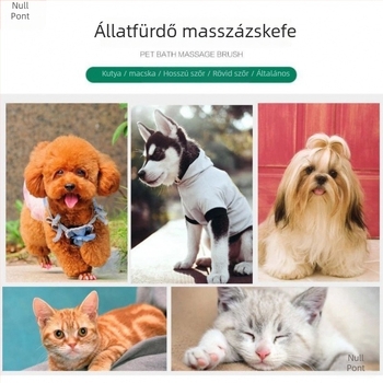 Kutyafürdető kefe, nagy méretű kisállat keféje, macska fésű, szilikon masszázs keféje, zuhanyzó kefe a szőrszálak eltávolításáért