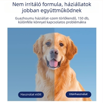 Guazhou mu macska- és kutya szemtisztító kendő, könnypótló foltok eltávolítása, 120 darab