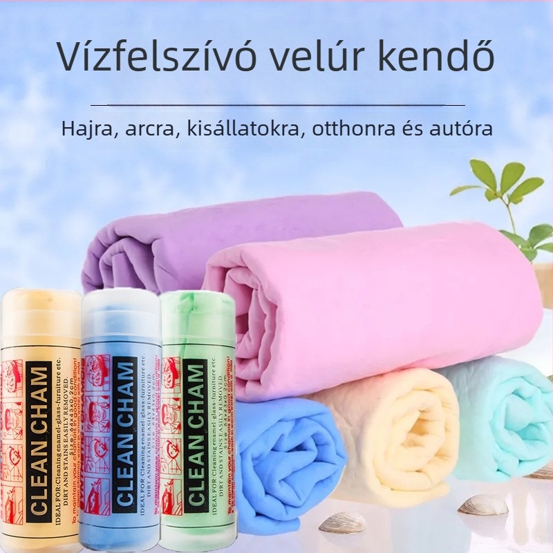 Nagy méretű háziállat törölköző – gyorsan száradó, rendkívül nedvszívó fürdetéshez és autómosáshoz, imitált szarvasbőr