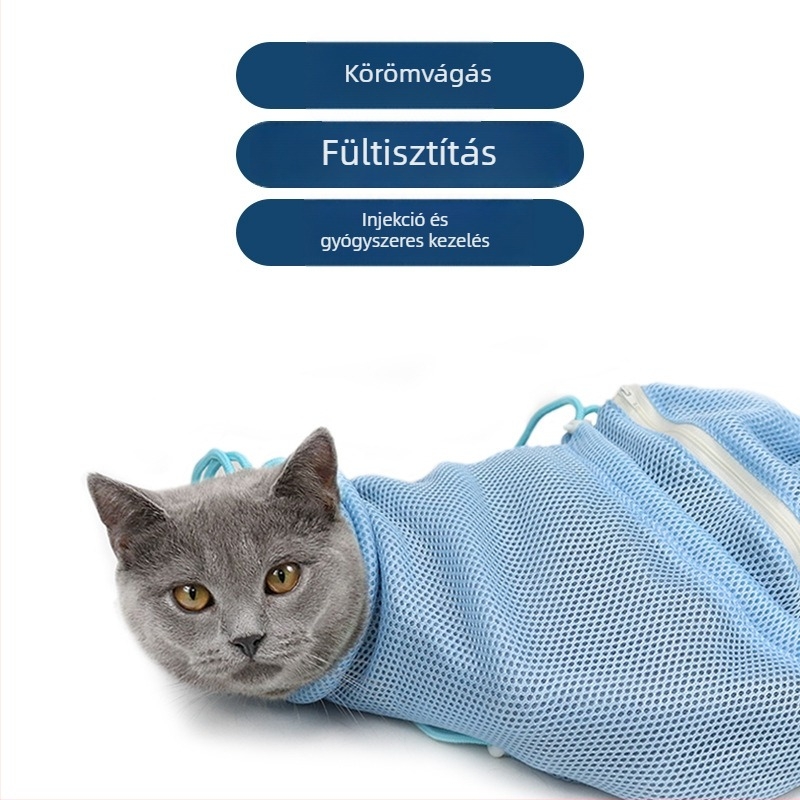 Macska fürdető táska — Vastagított; Harapás elleni; Karcolás elleni; Körömvágás és injekciókhoz (Márka @HE)