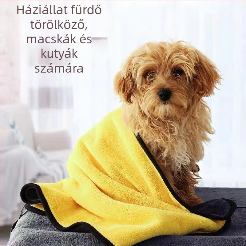 Állat fürdő törölköző – korall velúr mikroszálas, gyorsan száradó, nedvszívó, kutya törölköző, Welcome márka