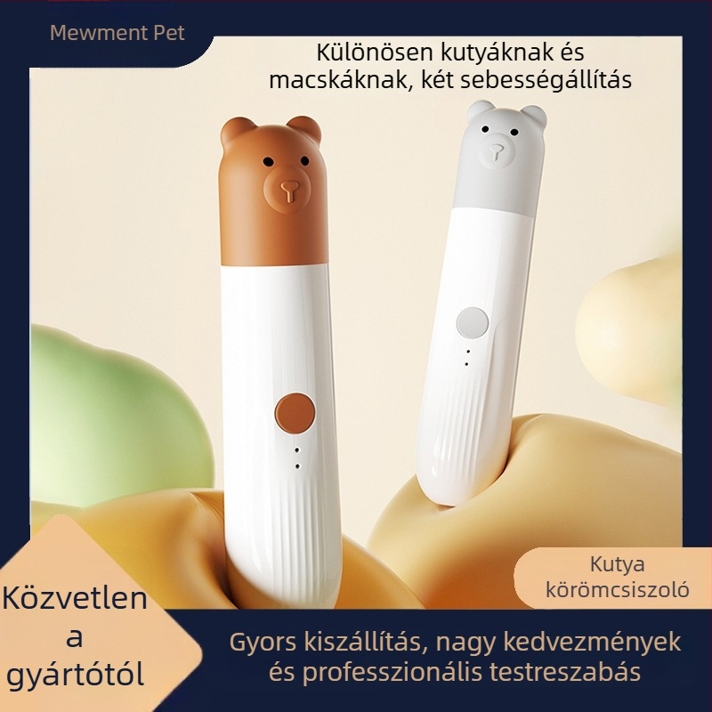 Elektronikus körömcsiszoló háziállatok számára – körömvágó és csiszoló kutyáknak, ABS anyag, 120 darabos csomagolásban