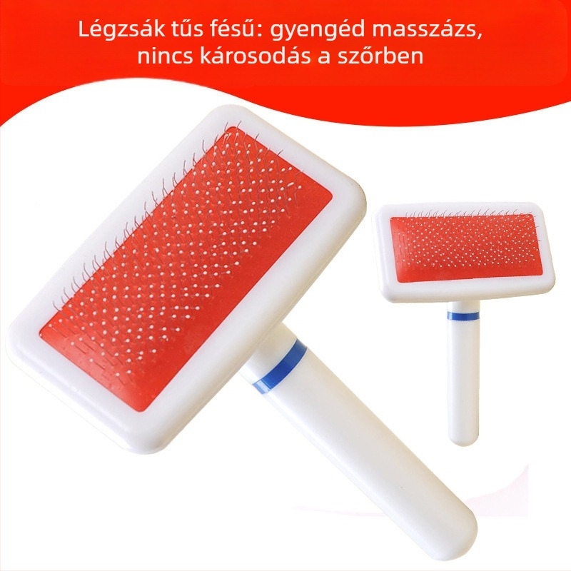 Macska- és kutyaszőr eltávolító fésű, from műanyagból, masszázs funkcióval