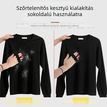 Állati szőrmentesítő kesztyű statikus töltéssel macskáknak — kétirányú szőrszedés, fésű-kefe, dobozban 200 darab