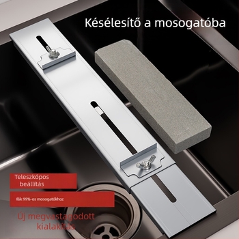 Otthoni konyhai késélező kő tartó, állítható és kinyújtható mosogatótálhoz; Anyag: homok és kavics; Funkció: kétoldalú élezés; Márka: Count the Treasures; Importált: Nem