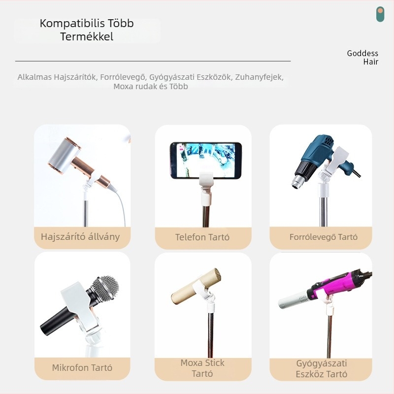 Rozsdamentes acélból készült kutya hajszárító padlóállvány és fix tartó – Kisállatgondozási felszerelés