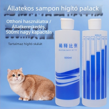 Műanyag kutyasampon hígító üveg, 100 darabos csomag, 55 g/db
