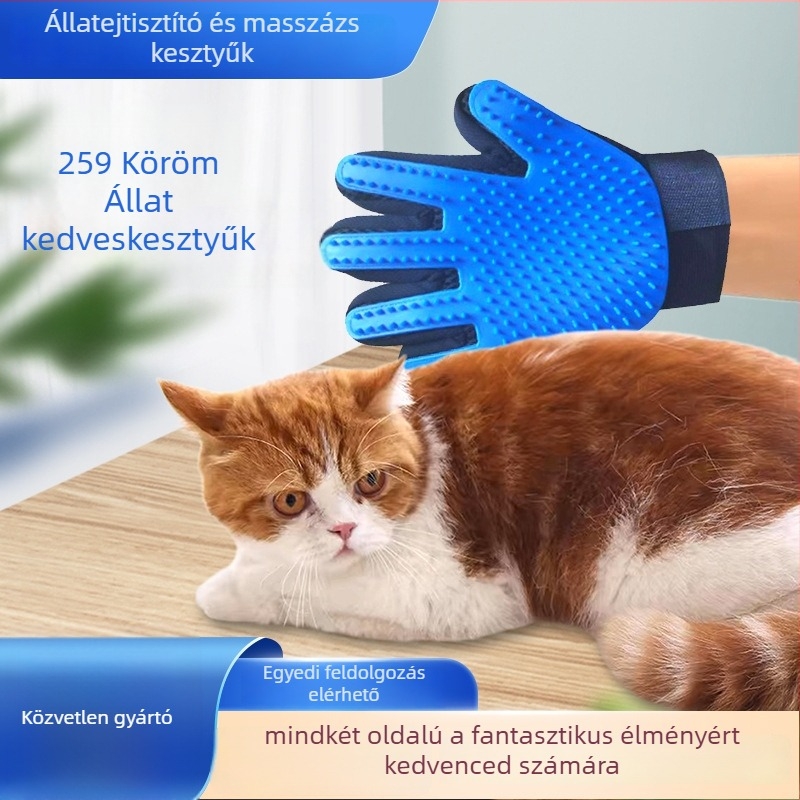 Kutyafürdető és masszírozó kesztyű – Mesh TPR anyag, fürdés-masszázs kesztyű, 200 db, Wang Xuan márka
