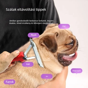 Fém kutya fésű-ecset közepes és nagy testű kutyáknak; csomagolás 160 db