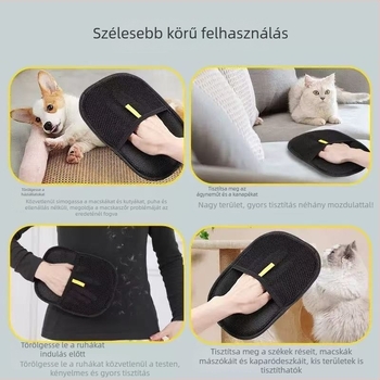 Macskaápolás és masszázs kesztyű, fürdető kesztyű, szőrzet-eltávolító kesztyű