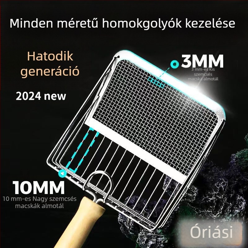 Dingjin műanyag macskaalom kanál – kettős lyukú kialakítás, 100 db dobozban