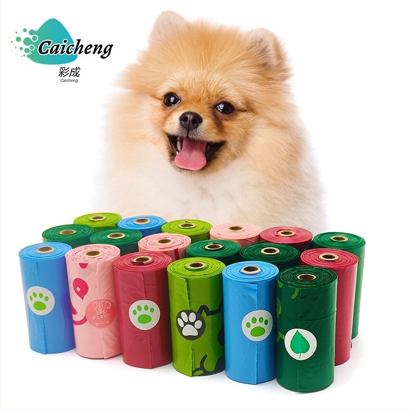 Kutyaürülék zacskók, tekercses típusú, vastagított műanyag, Caicheng Pet Products márka, testreszabható anyag