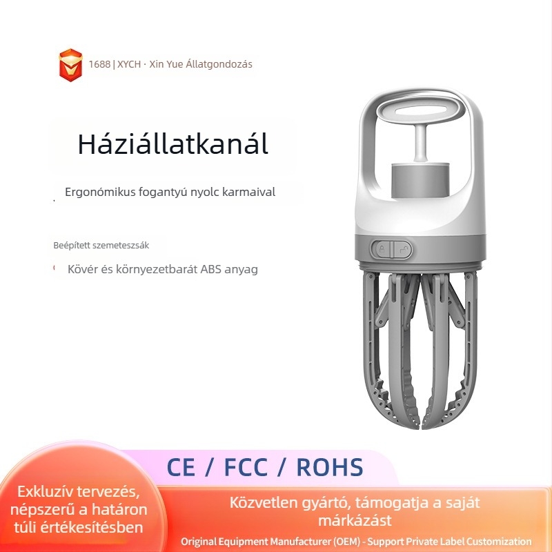Nyolc-karú kutyaürülék-felszedő eszköz, hordozható, műanyag, OEM, 27 darabos doboz