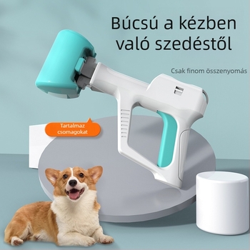 Kettő az egyben hordozható kutyapiszok-szedő, műanyag lapáttal