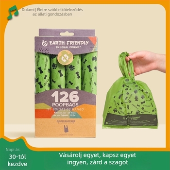 Háziállat-hulladék zacskók kutyáknak és macskáknak, mellény-stílusú zacskók, vastagított biológiailag lebomló PE