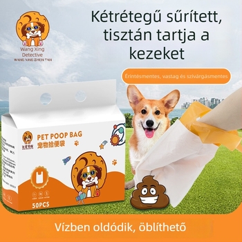 Biológiailag lebomló, kétszintes kutyaürülék-zacskók, hordozható, vastag kivitel