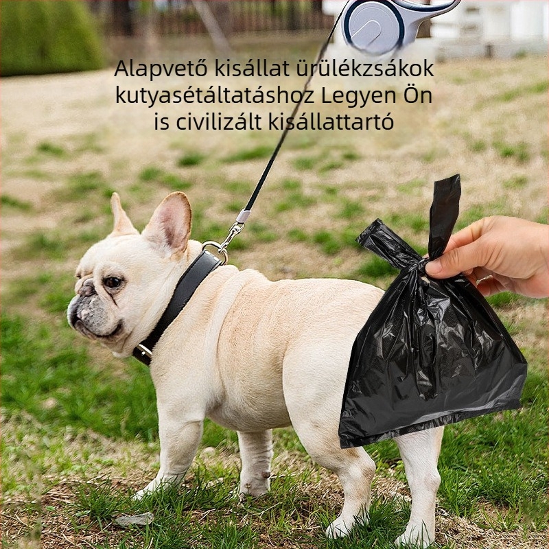 Sűrített fekete mellény-stílusú kisállatürülék-zacskók, asztali és autóba szerelhető, hordozható
