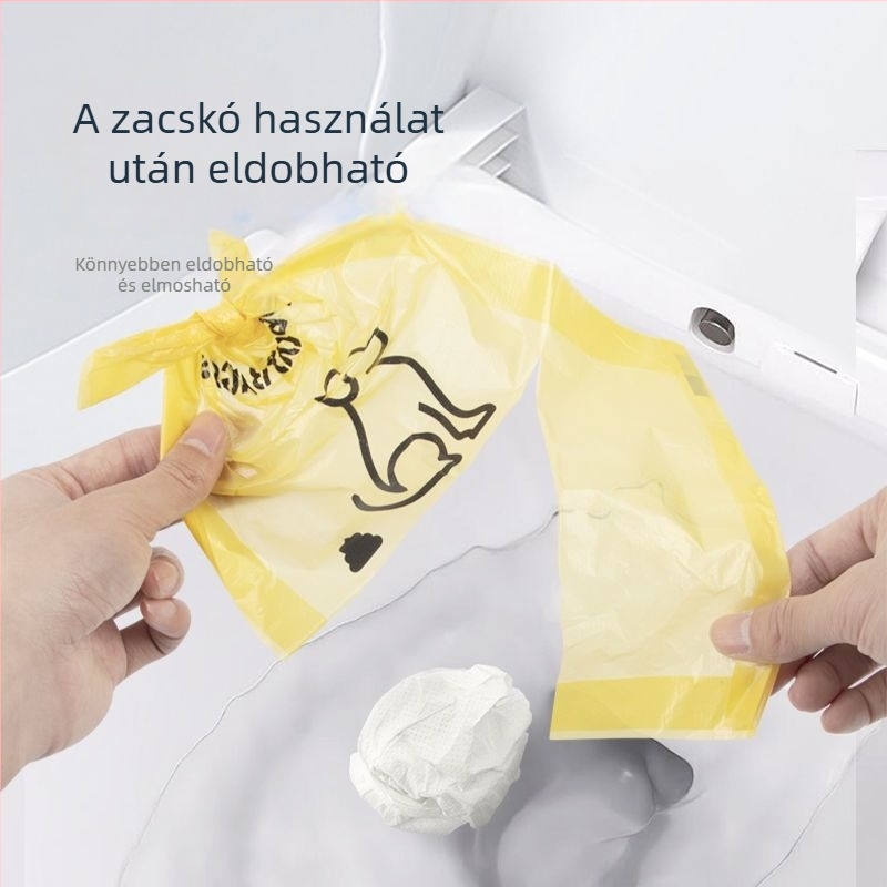 Biológiailag lebomló kétoldalú egyszer használatos kisállat ürülék zacskók szedőeszközzel