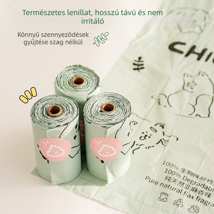 Kutyák és macskák ürülék zacskói, Biodegradábilis, Hordozható sétákhoz (Kutyák és macskák számára; Anyag: műanyag; Eredet: Zhejiang)