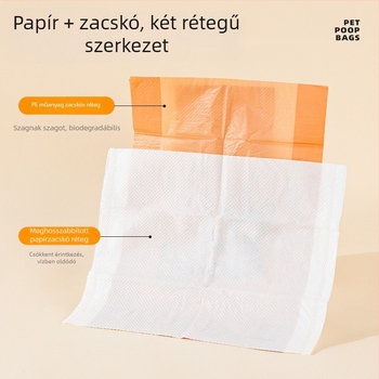 Kutyapiszák, dupla rétegű, vastag, nem szőtt anyagból, lapos szájú, egyszer használatos