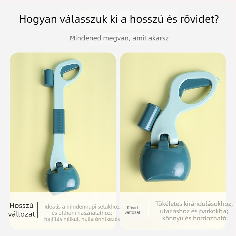 Kutyapiszokgyűjtő lapát — műanyagból, hordozható kültérre, Zhongheng