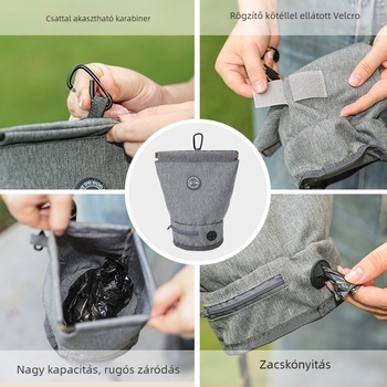 Duolemi kutyapiszbag adagoló, húzható stílus, poliészter anyag