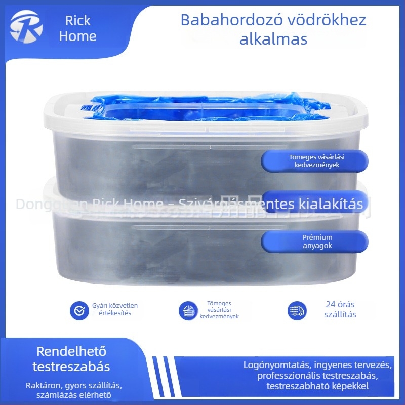 Macskaalom utántöltő, Genie refill boxhoz kompatibilis, szagtalanító, szagálló tartály, hulladéktasakok, környezetbarát anyag, ürítés