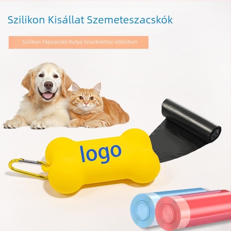 Szilikon macska és kutya ürülék zacskó – folyamatos tekercs; anyag: szilikon; csomagolás: Opp zacskó; vastagság: szokásos