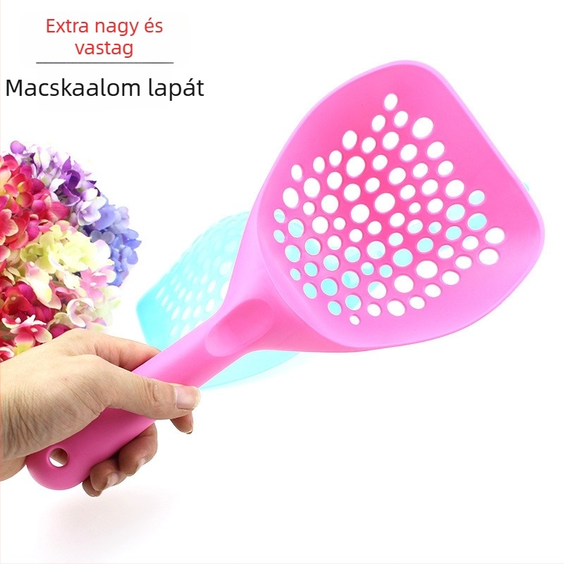 Műanyag macskaalom kanál körkörös lyukakkal