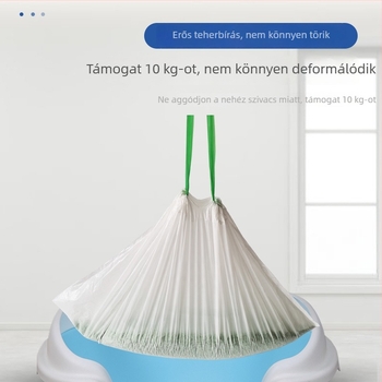 Okos macskaalmos zacskók – húzózsinórral, megerősített, kanál nélkül, PE anyag, folyamatos tekercs