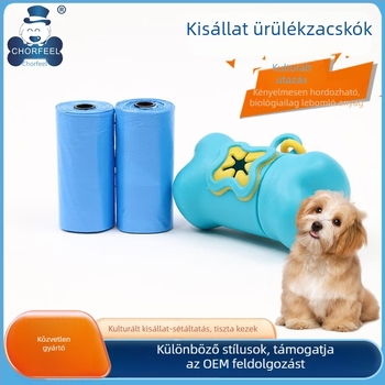 Biológiailag lebomló kisállatürülék-zacskók, környezetbarát, megerősített, hordozható dobozos készlet