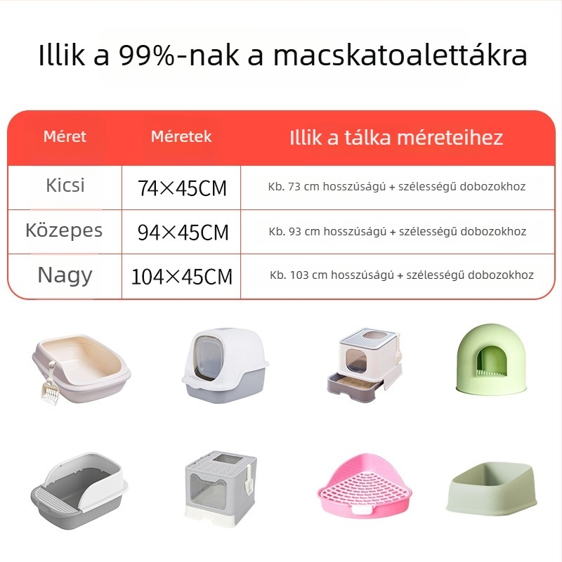 Egyszer használatos macskaalom-zsákok a macskaalmotához – vastagított, hordozható, egy használatra alkalmas