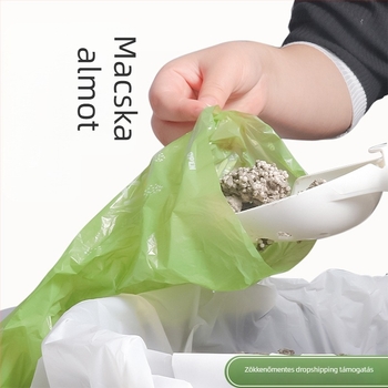 Biodegradable kutyapisak, sík szájú típus, megvastagított EPI+HDPE, 300 darab (magáncímke készítésére alkalmas)