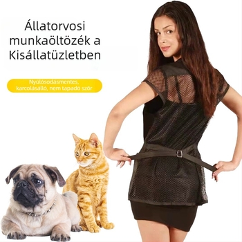 Kiskedvenc ápoló hálós köntös: Ruthdanny, légáteresztő nylon, szőrrel nem tapadó, tavasz–nyár