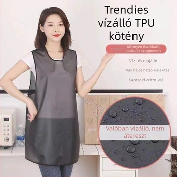 Vízálló TPU ujjatlan kötény háziállatok ápolásához – hosszított hossz, lélegző, geometriai mintázat