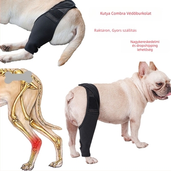 Kutya láb sérülés támogatás: elülső és hátsó láb védőburkolatok, szabályozható posztoperatív térd- és combvédő — OEM márka, len anyag, nem importált