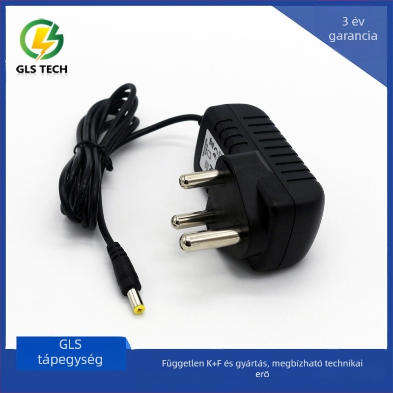 Gransheng GLS-24 tápegység gumírozott burkolattal, bemenet 12V 2A, kimenetek 24V/5V/9V (10W/12W/18W/24W)