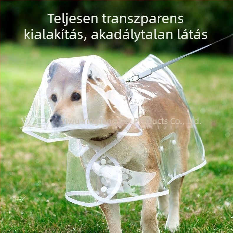 EVA esőkabát kutyáknak és macskáknak – vízálló háziállatruha, laza stílus