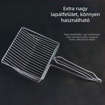 Nagy macskaalomlapát — könnyen szűrhető és tisztítható, alkalmas különböző típusú macskaalmokra