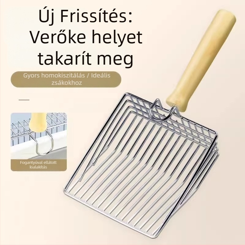 Fém macskaalom lapát háziállatok számára – hazai gyártású, márkafüggetlen, nem ajándék