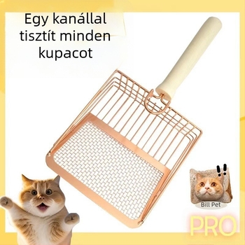 Huijia Kétfunkciós rozsdamentes acél macskaalom-kanál finom lyukakkal