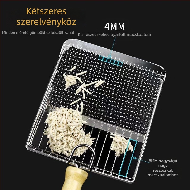 Huijia Kétfunkciós rozsdamentes acél macskaalom-kanál finom lyukakkal