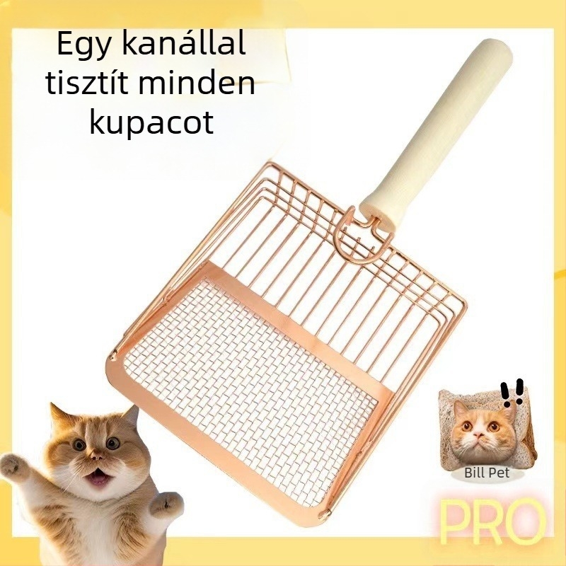 Huijia Kétfunkciós rozsdamentes acél macskaalom-kanál finom lyukakkal