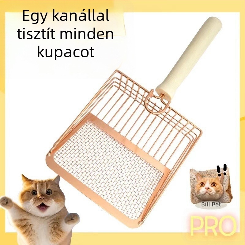 Huijia Kétfunkciós rozsdamentes acél macskaalom-kanál finom lyukakkal