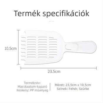 Műanyag macskaalomkanál, megnövelt vastagságú kivitel