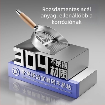Macskaalom kanál, 304 rozsdamentes acélból, kétfunkciós kialakítás, kis lyukakkal