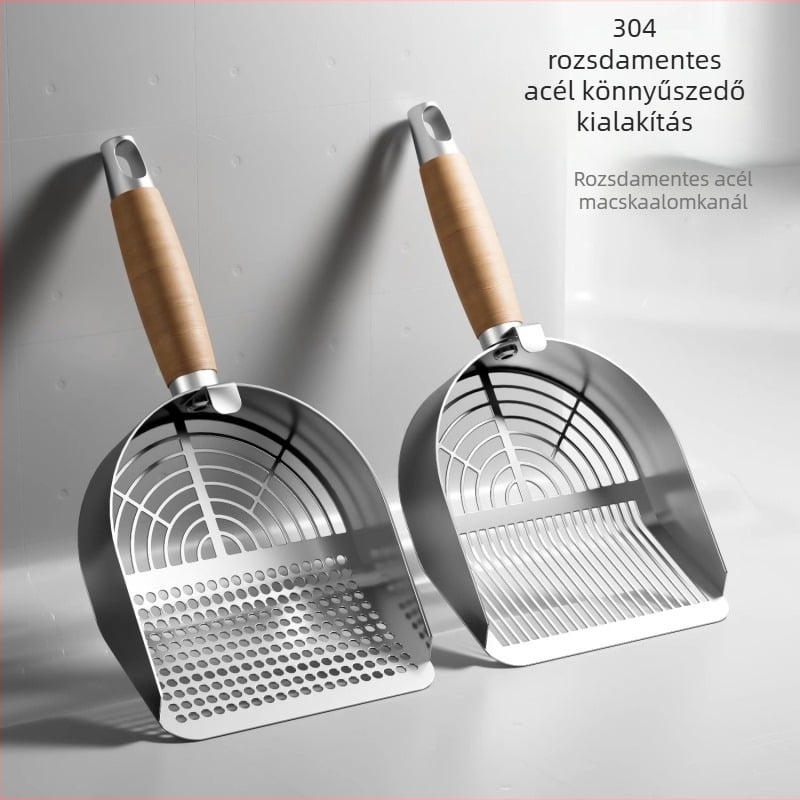 Macskaalom kanál, 304 rozsdamentes acélból, kétfunkciós kialakítás, kis lyukakkal