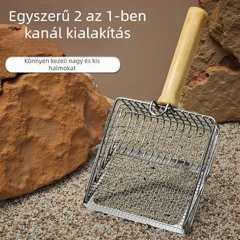 Fém macskaalom-szita finom lyukakkal — Két az egyben, Chaff márka (macskáknak és kutyáknak)